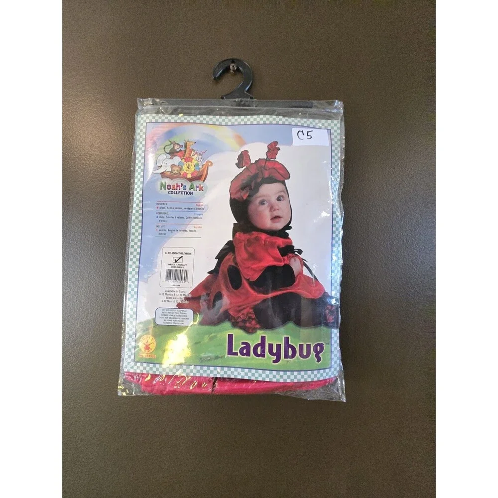 Rubie's Baby Ladybug Halloween Costume 6M 12M Months 4 Piece New in Package C5